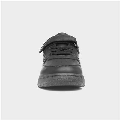 Kids Easy Fasten Trainer in Black