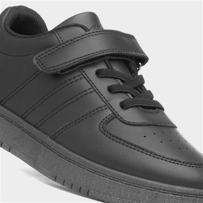 Kids Easy Fasten Trainer in Black