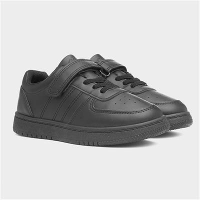 Kids Easy Fasten Trainer in Black