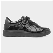 XL Alden Kids Black Easy Fasten Patent Trainer (Click For Details)