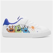 XL Kids' White Easy Fasten Trainers (Click For Details)
