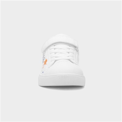 Kids White Easy Fasten Monster Trainer