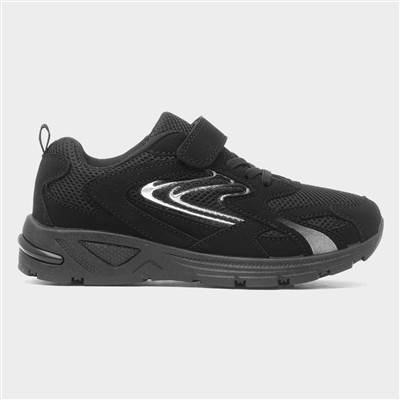 Cadshaw Kids Black Easy Fasten Trainer
