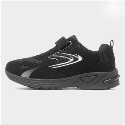 Kids' Black Easy Fasten Trainers