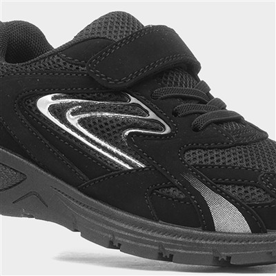 Kids' Black Easy Fasten Trainers