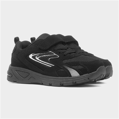 Kids' Black Easy Fasten Trainers