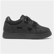 XL Baleraric Kids Black Easy Fasten Trainer (Click For Details)