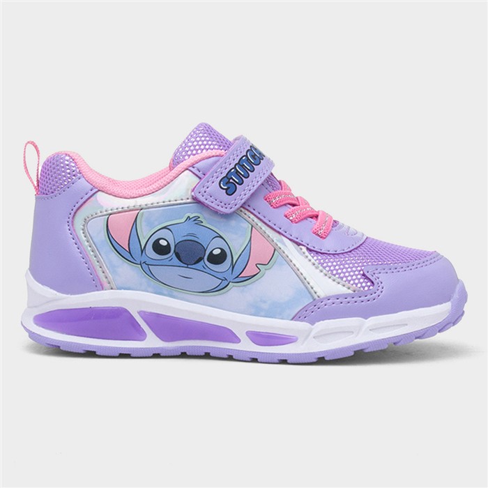 Disney Stitch Girls Purple Kids' Light Up Trainer Size 30