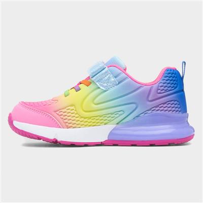 Kids Multi Rainbow Easy Fasten Trainer
