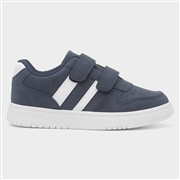 XL Kids Navy & White Easy Fasten Trainer (Click For Details)
