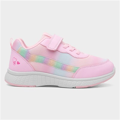Girls Pink Easy Fasten Trainer