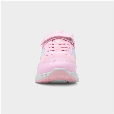 Girls Pink Easy Fasten Trainer