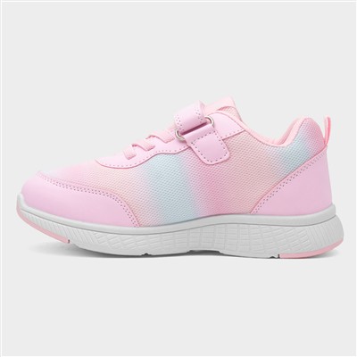 Kids Pink Easy Fasten Trainer