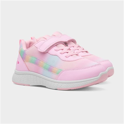 Kids Pink Easy Fasten Trainer