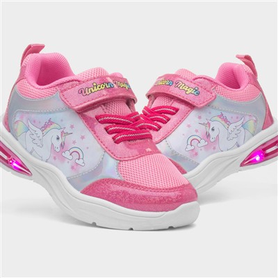 Kids Pink Amethyst Light Up Trainer