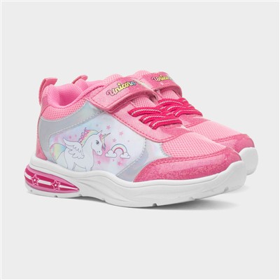 Kids Pink Amethyst Light Up Trainer