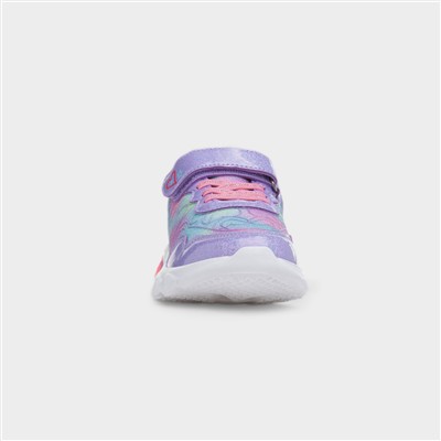 Aurora Girls Purple Light Up Heart Trainer
