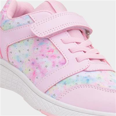 Kids Pink Easy Fasten Trainers