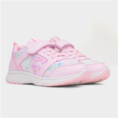 Kids Pink Easy Fasten Trainers