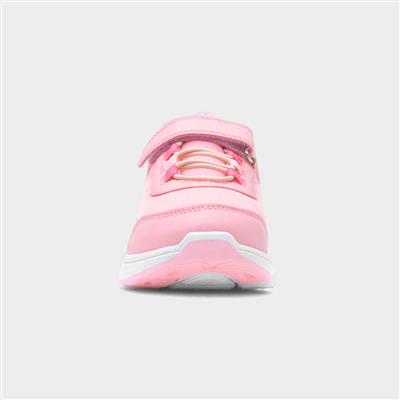 Kids Pink Easy Fasten Trainer