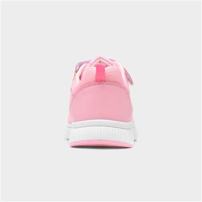 Kids Pink Easy Fasten Trainer