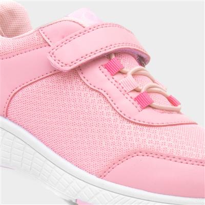 Kids Pink Easy Fasten Trainer