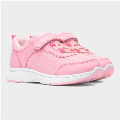 Kids Pink Easy Fasten Trainer