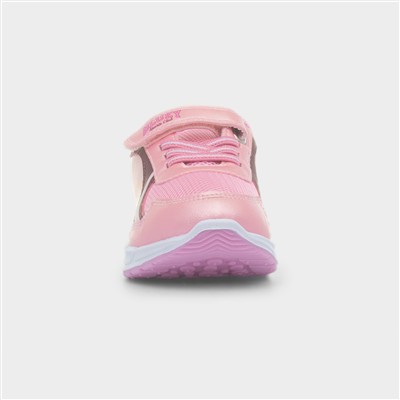 Pink Easy Fasten Character Light Up Trainer