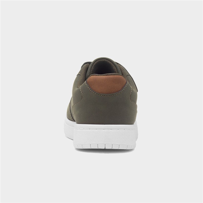 Kids Khaki & Brown Easy Fasten Trainer