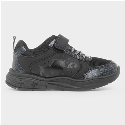 Amethyst Kids Black Light Up Trainer