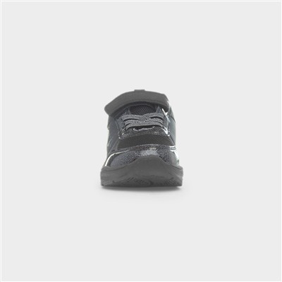 Amethyst Kids Black Light Up Trainer