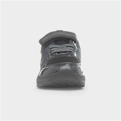 Amethyst Kids Black Light Up Trainer