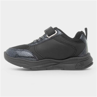 Amethyst Kids Black Light Up Trainer