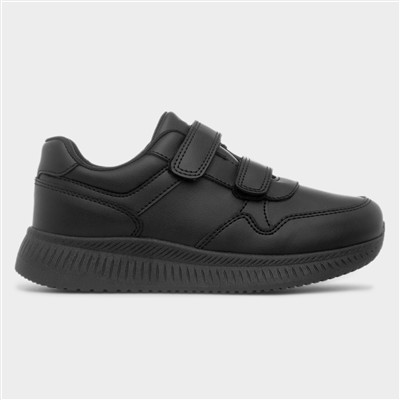 Crater Kids Black Double Easy Fasten Shoe