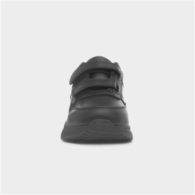 Crater Kids Black Double Easy Fasten Shoe
