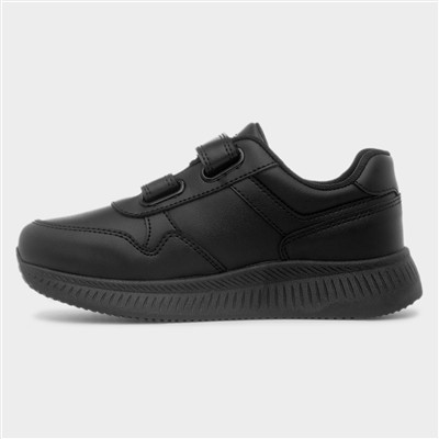 Crater Kids Black Double Easy Fasten Shoe