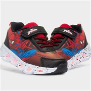 Spider-Man Kids Red Light Up Easy Fasten Trainer (Click For Details)