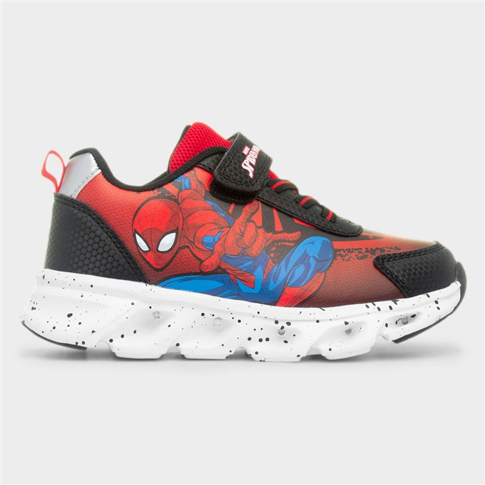 Kids Red Light Up Easy Fasten Trainer