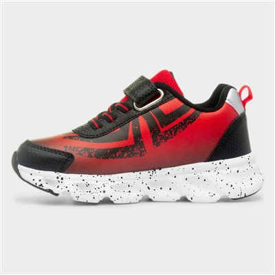 Kids Red Light Up Easy Fasten Trainer