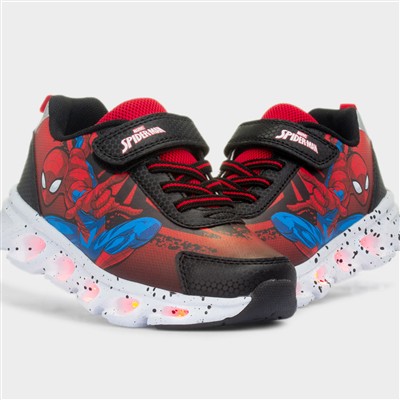 Kids Red Light Up Easy Fasten Trainer