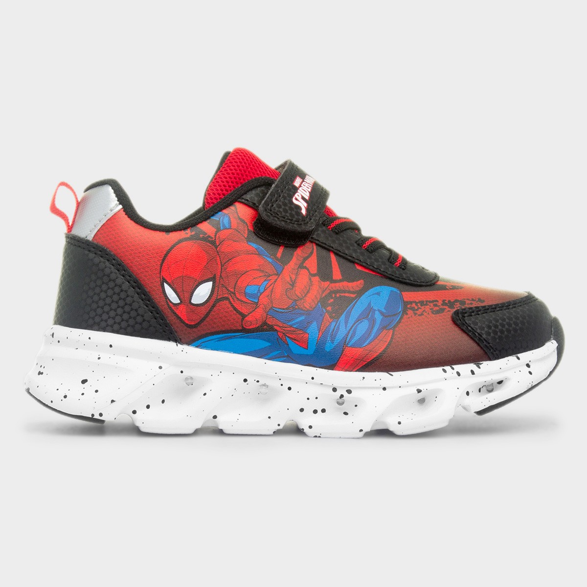 Kids Red Light Up Easy Fasten Trainer