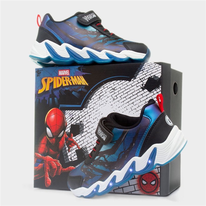 Boys Black Light Up Trainer