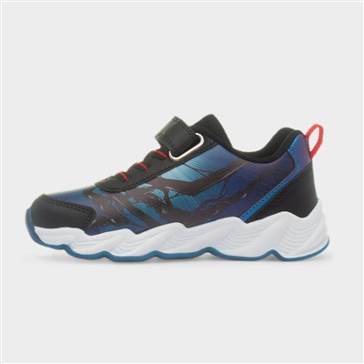 Black Light Up Easy Fasten Trainer