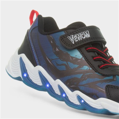 Black Light Up Easy Fasten Trainer