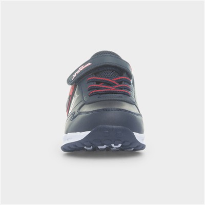 Kids Navy Light Up Pattern Trainer