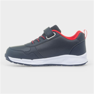 Kids Navy Light Up Pattern Trainer