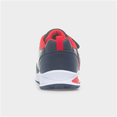 Kids Navy Light Up Pattern Trainer