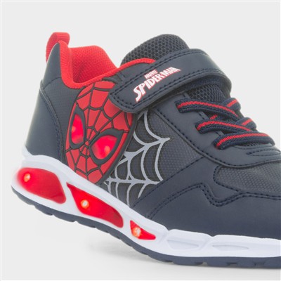 Kids Navy Light Up Pattern Trainer