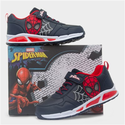 Kids Navy Light Up Pattern Trainer