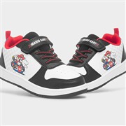 Super Mario Kids White Easy Fasten Trainer (Click For Details)